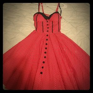 Red & Black retro dress